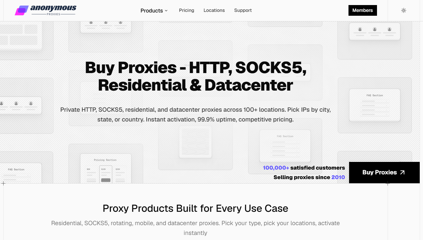 Backconnect Rotating Proxies 